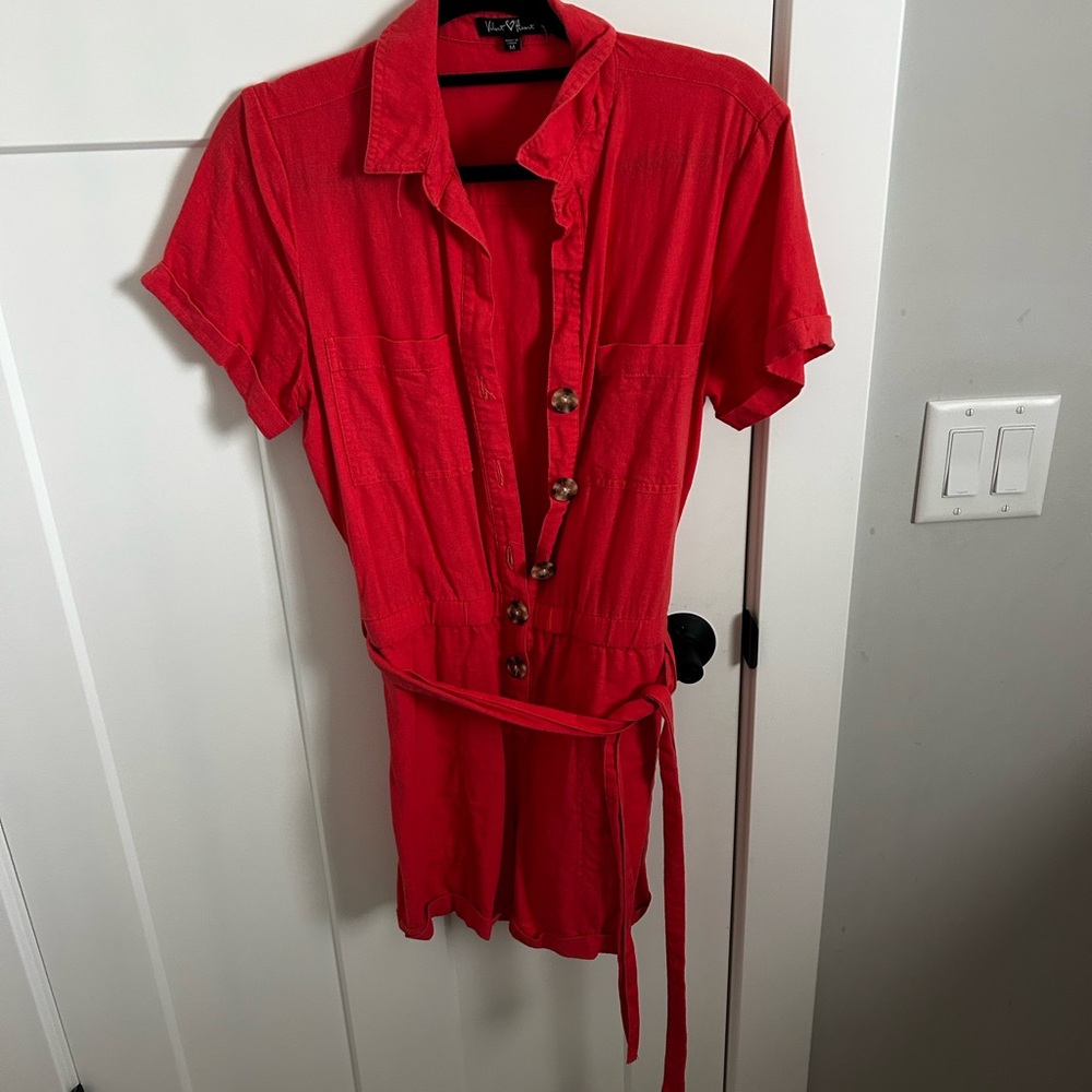 Coral Jumpsuit, Velvet Heart, Size M